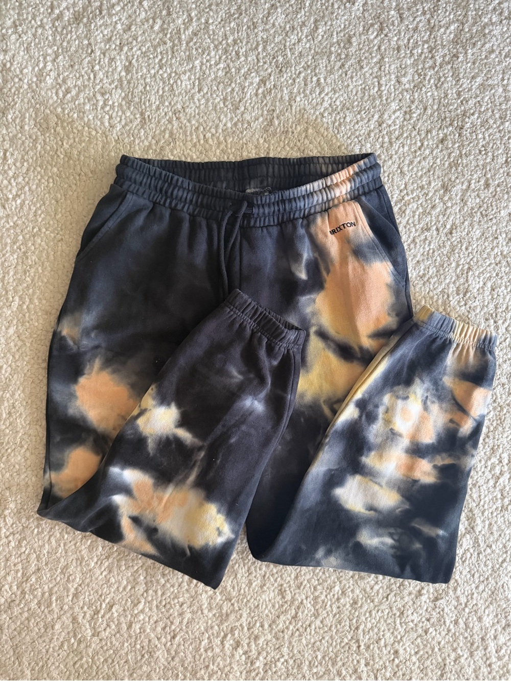 BRIXTON Weekender Cloud Tie-Dye Joggers Sweatpants Loungewear Size Medium